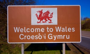 A Welcome to Wales tourist sign