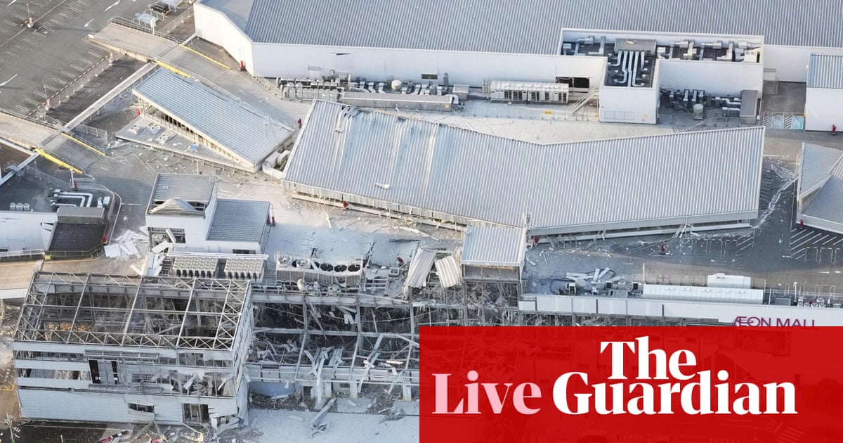 Multiple people trapped inside shopping centre in Japan after earthquake – live updates