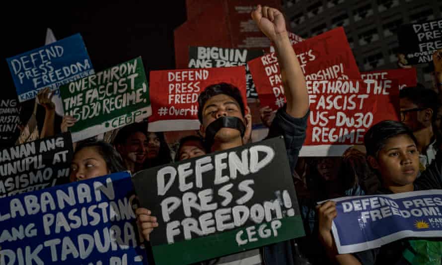Protesters in Quezon City, the Philippines, last year.