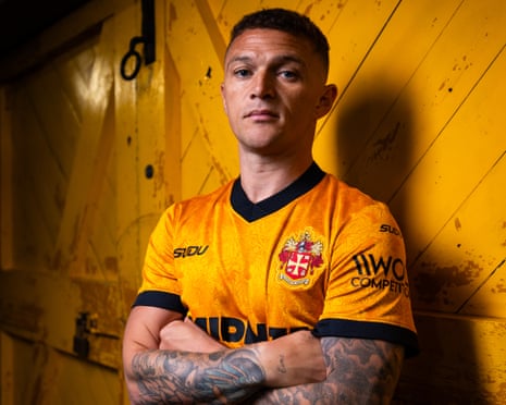 Kieran Tripper pictured in his Wolves kit at Molineux.