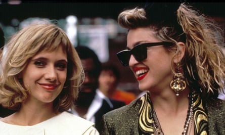 Arquette with Madonna in DesperatelySeeking Susan, 1985.