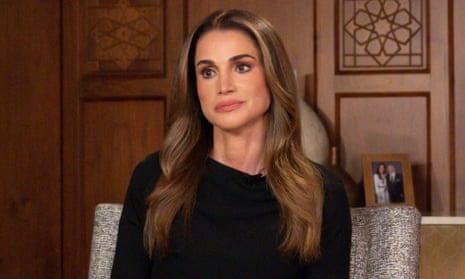 Queen Rania in an interview with CNN from Amman, Jordan.