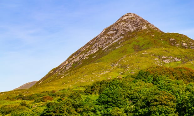 hill with rocks and blue sky
