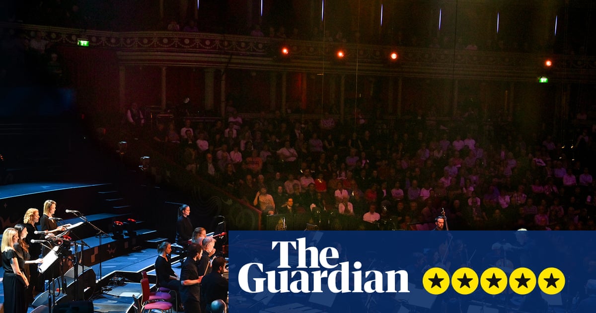 The Gesualdo Six/Colin Currie Group review – surely the year’s most atmospheric Prom