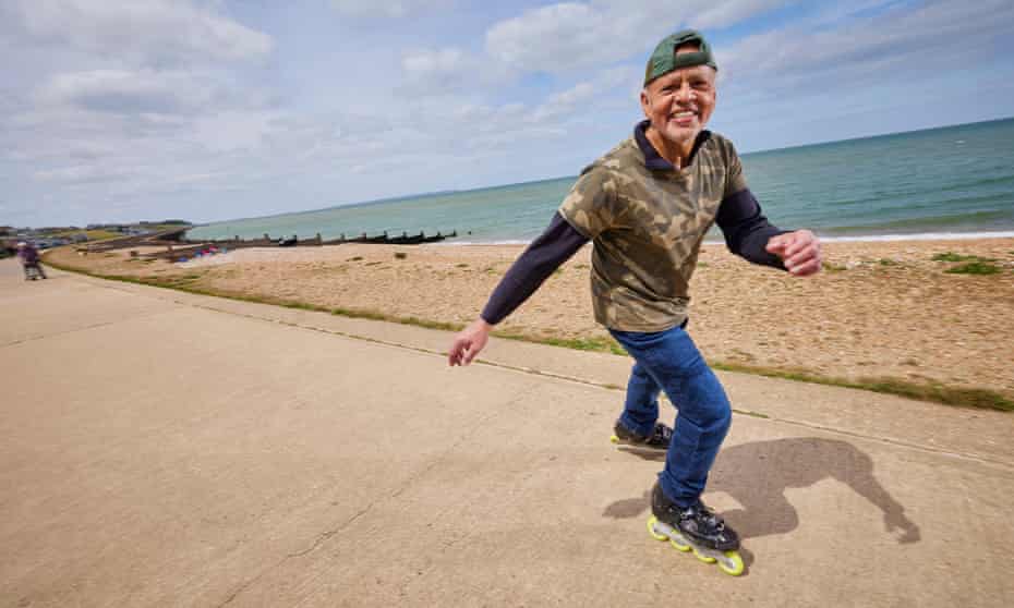 Maurice Newman skating in Herne Bay, Kent.