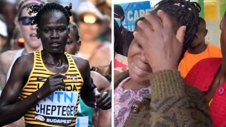 Rebecca Cheptegei’s family speak after death of runner set on fire by former partner – video