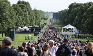 Crowds gather in Windsor Great Park on Friday.