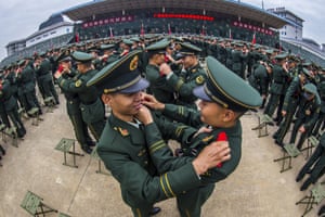 New police recruits in Guangxi, China