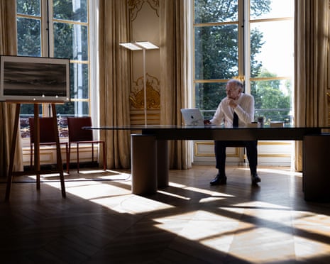 France’s Prime Minister Francois Bayrou poses in his office at the hotel Matignon, French Prime minister’s official residence, in Paris.