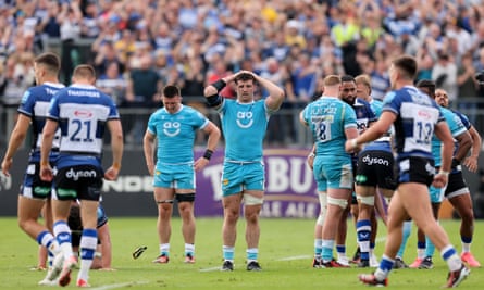 Ben Curry shows his frustration after Sale's near miss