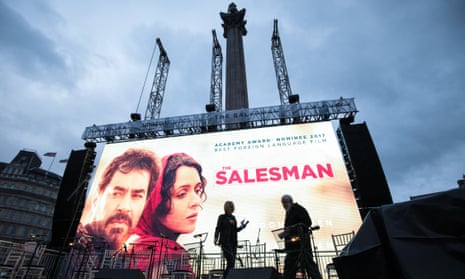 The public screening of The Salesman in London on Sunday was intended to be a show of unity and strength against Donald Trump’s travel ban.