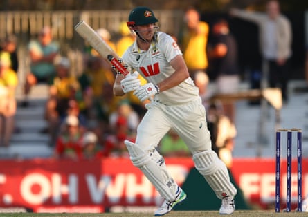 Cameron Green hits a half-century for Australia during day one of the second Test against Bangladesh in Mackay