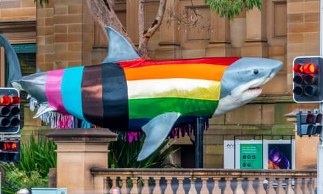 Progress Shark has become Sydney World Pride festival’s unofficial mascot and queer icon.