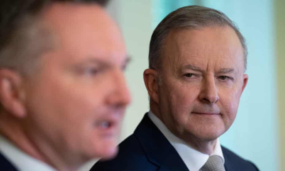 Chris Bowen (left) and Anthony Albanese