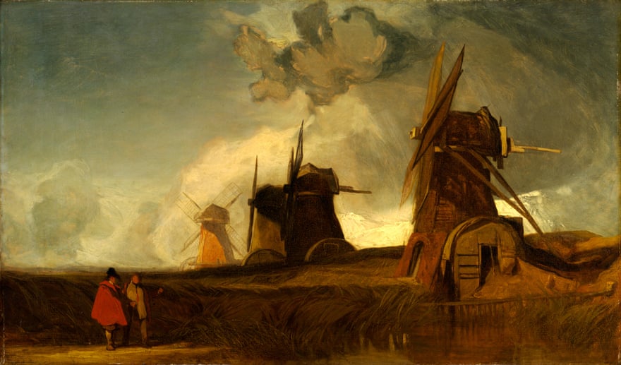 Drainage Mills in the Fens, Croyland, Lincolnshire by John Sell Cotman, 1835.