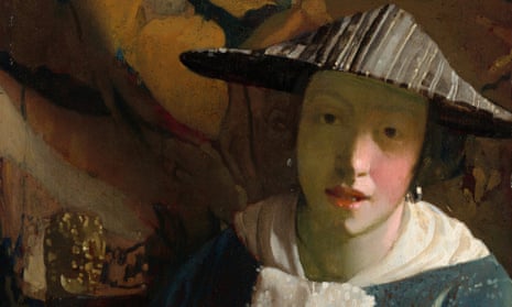 A detail from Girl with a Flute
