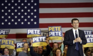 Pete Buttigieg speaks during a campaign event in Ankeny, Iowa.
