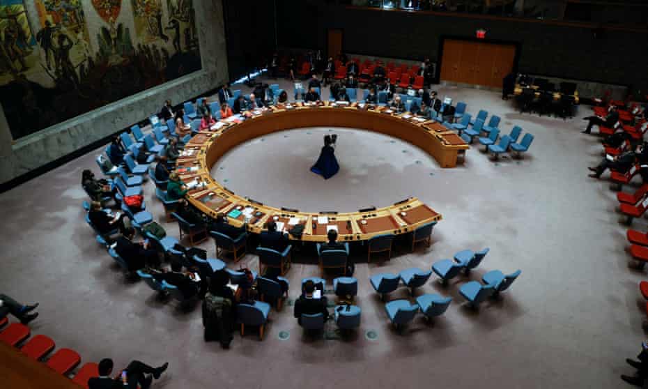 United Nations security council hold a meeting on the situation between Ukraine and Russia at UN headquarters in New York.