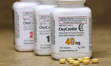 Bottles of prescription painkiller OxyContin.