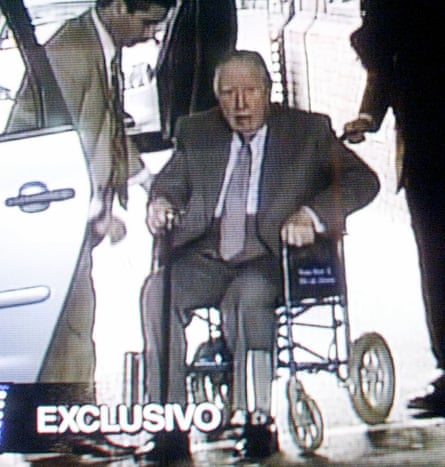 Augusto Pinochet after his arrest in London in 1998.