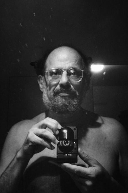 Allen Ginsberg takes a self portrait