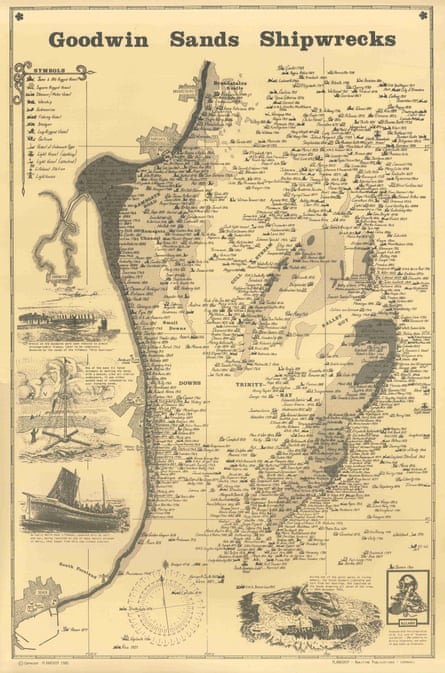 Goodwin Sands shipwreck map