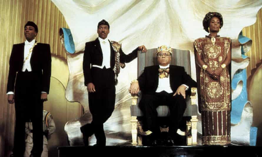The 1988 film Coming to America, with Arsenio Hall, Eddie Murphy, James Earl Jones and Madge Sinclair.