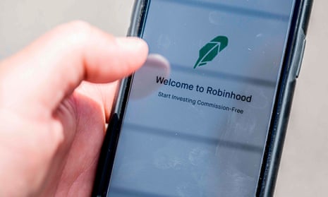 The Robinhood investment app on a smartphone