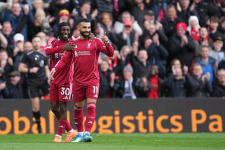 Mohamed Salah with Jeremie Frimpong