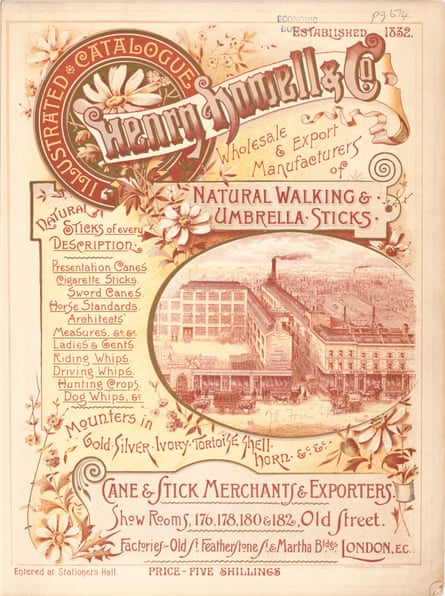 Catalogue cover for Henry Howell & Co ‘cane and stick merchants and exporters’.
