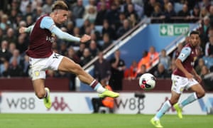 Jack Grealish unleashes a shot on goal