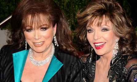 Jackie Collins (left) only told her sister, Joan, about her terminal cancer a few weeks before she died
