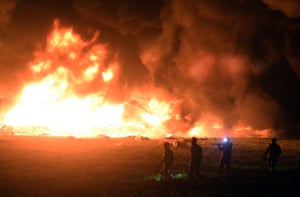 Tlahuelilpan, MexicoFlames burn at the scene of a massive blaze trigerred by a leaky pipeline in Hidalgo state. An explosion and fire has killed at least 66 people who were collecting fuel gushing from a leaking pipeline the Hidalgo state governor said
