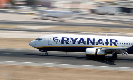 A Ryanair Boeing 737-800. The airline has grounded at least three of its Boeing 737s due to cracks between the wing and fuselage. The global cracking problem has affected at least 50 planes from a number of airlines.
