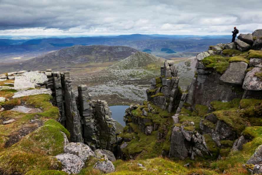 View from the summit of Lochnagar, looking down its northern corrie.
