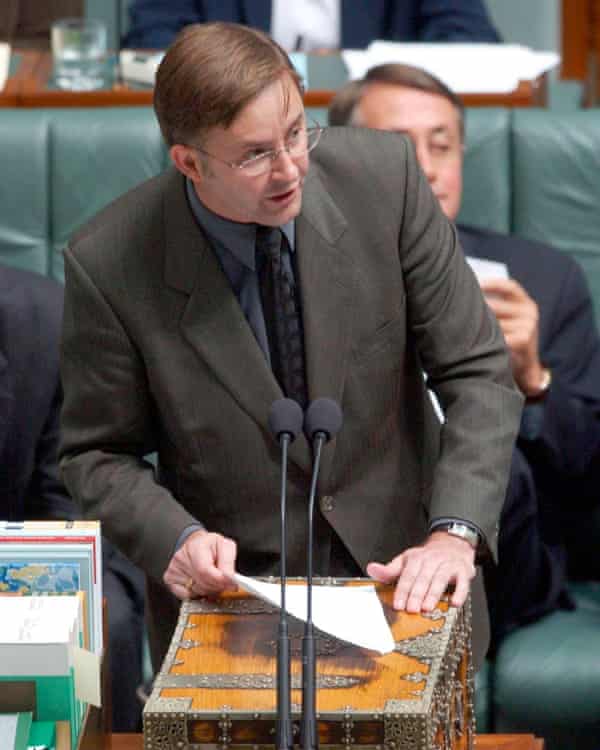 Anthony Albanese in parliament in 2002.