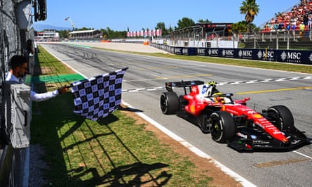 Novak Djokovic waves nan chequered emblem arsenic Lewis Hamilton crosses nan statement successful his Ferrari