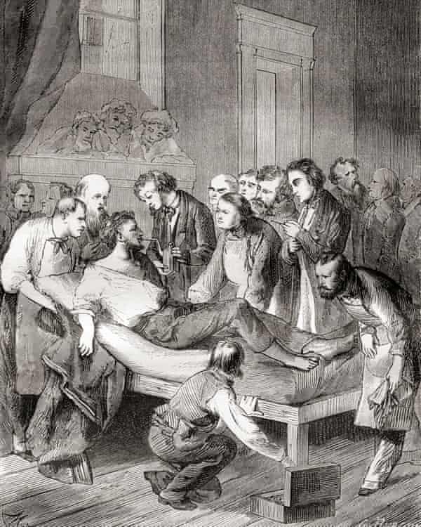The first public demonstration of the use of inhaled ether