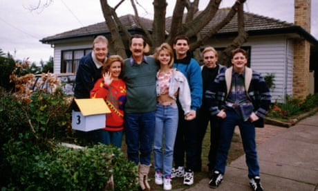 Publicity shot of the cast of 1997 Australian film The Castle