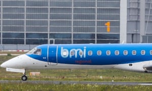 A Flybmi plane at Frankfurt International airport.