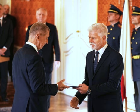 Prime minister Andrej Babiš is sworn in as the country’s new prime minister by Czech Republic’s president Petr Pavel.