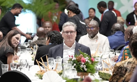Keir Starmer attends a reception and state banquet at the Commonwealth heads of government meeting in Samoa.