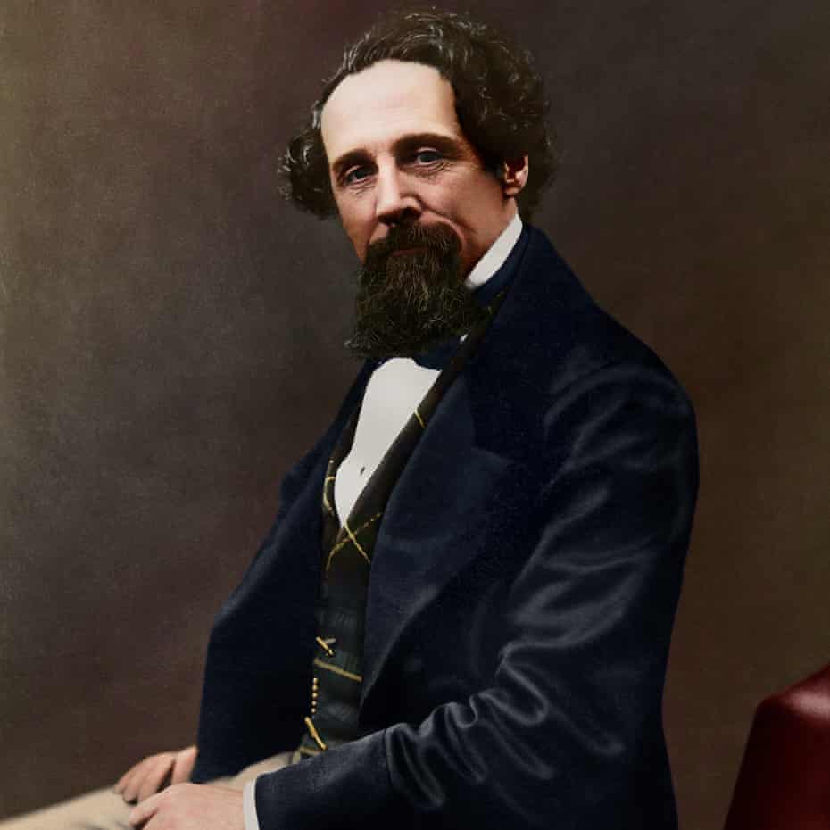 Oliver Clyde’s colourised version of a black and white photograph of Charles Dickens taken in 1859. 