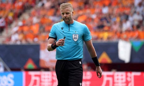 Swedish referee Glenn Nyberg is in charge of maintining order during tonight’s match at the Allianz Arena.