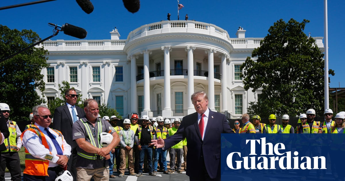 Trump shows off White House renovations and ornate new helipad