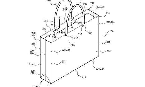 Apple’s newest invention – the reinforced 60% recycled white paper bag.