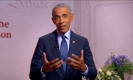 Obama delivers searing attack on Trump and warns of grave threat to democracy | Barack Obama | The Guardian