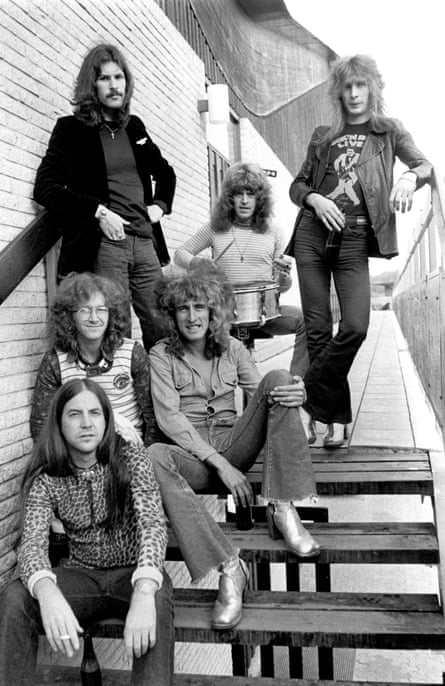 The Pretty Things in 1973, with Phil May, front.