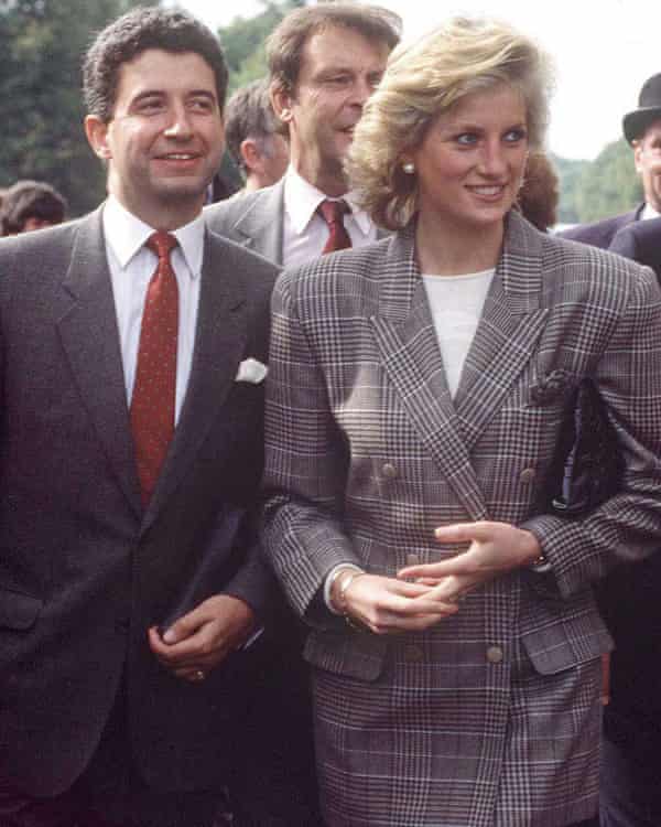 Patrick Jephson with Diana at the Burghley horse trials in 1989.