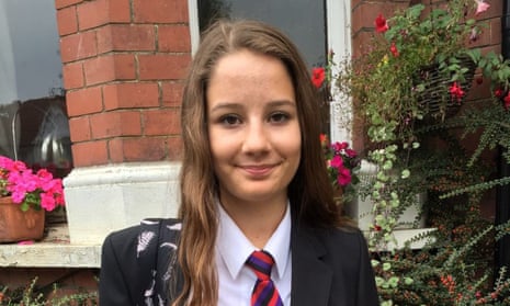 Molly pictured in her school uniform